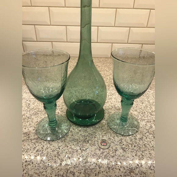 MCM wine vase with glasses - Picture 5 of 5